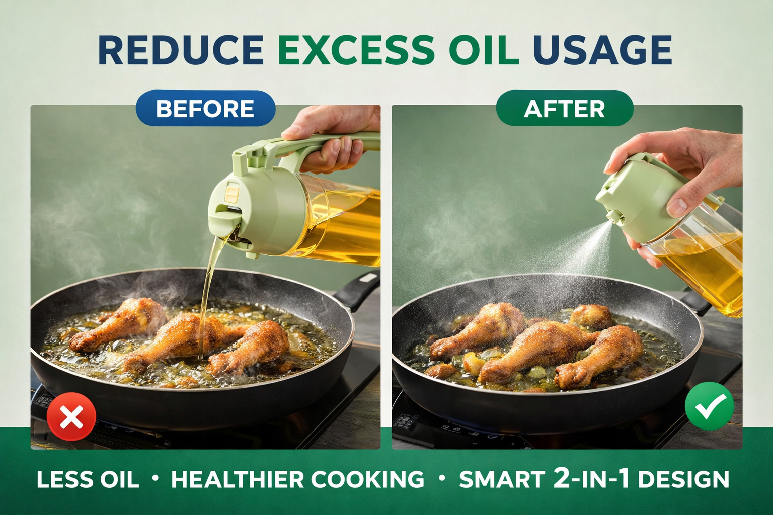 2-in-1 Oil Dispenser & Sprayer